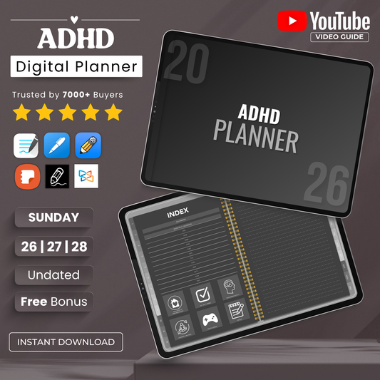 ADHD Planner | Dark Mode Edition