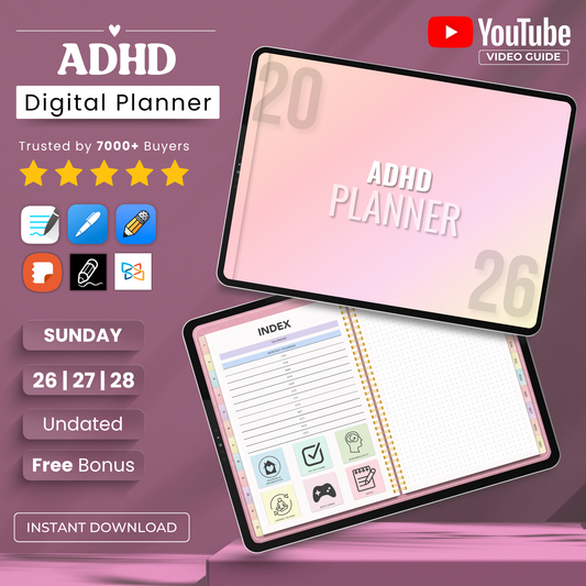 ADHD Planner | Pastel Theme Edition