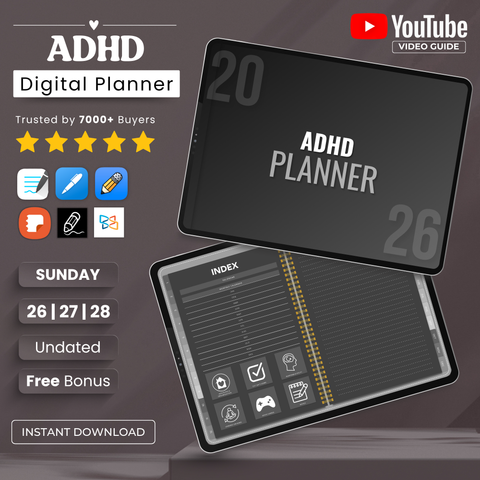 ADHD Planner | Dark Mode Edition