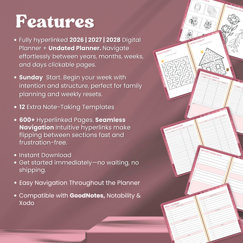 ADHD Planner | Pink Theme Addition