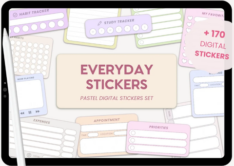 Ultimate Pastel Sticker Bundle - 500+ Adorable Digital Stickers for Planners