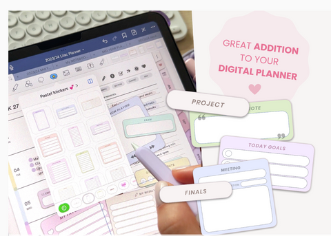 Ultimate Pastel Sticker Bundle - 500+ Adorable Digital Stickers for Planners