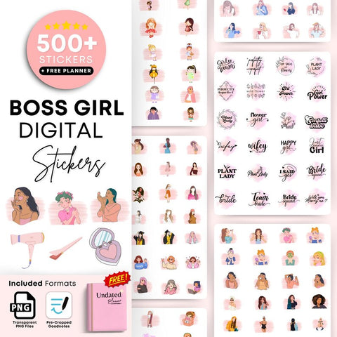 Essential Girlie Sticker Pack - Quotes, Affirmations & Cute Everyday Icons